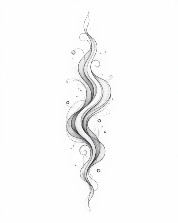 water inspired flowing tattoo art