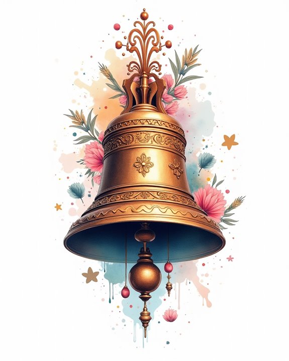 watercolor bell splash artwork