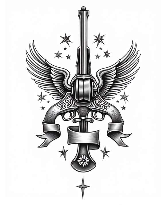 western frontier pistol symbolism