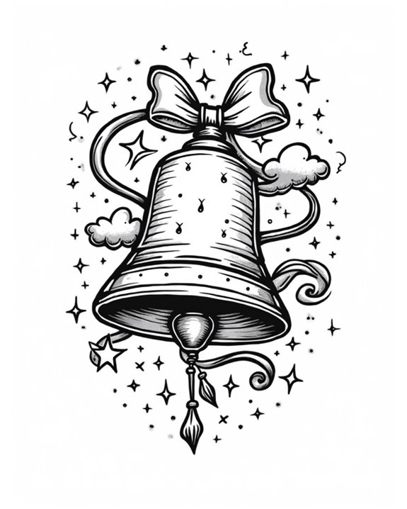 whimsical bell tattoo designs