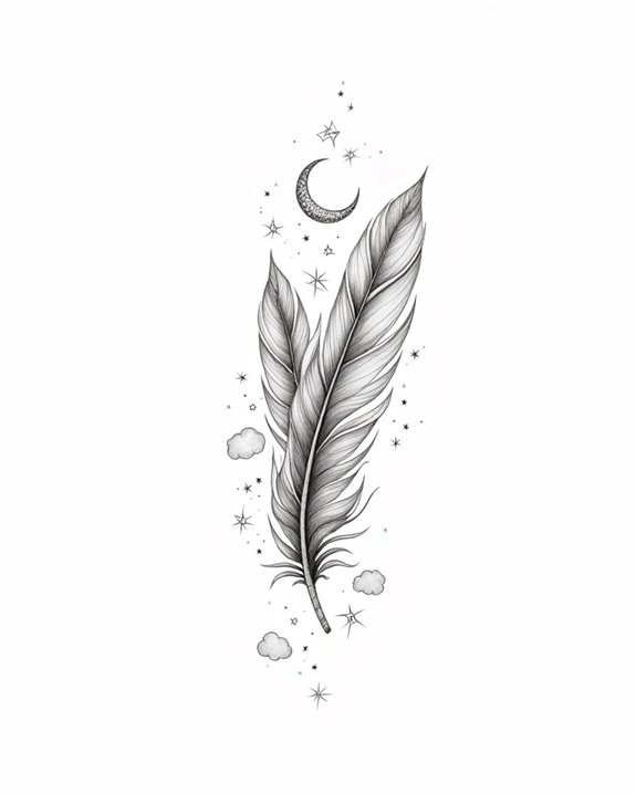whimsical feather dreamcatcher design