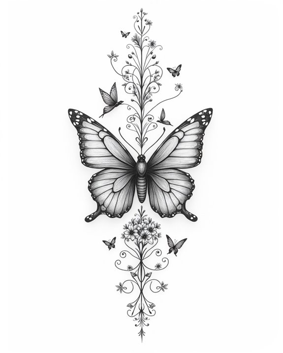 whimsical fine line tattoos