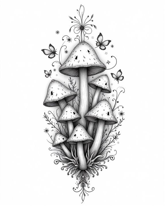 whimsical gnome village scene