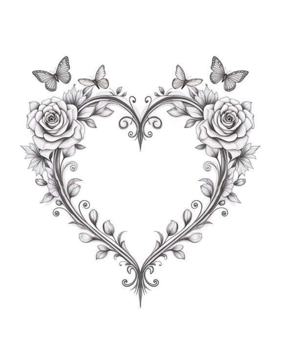 whimsical love symbol tattoo