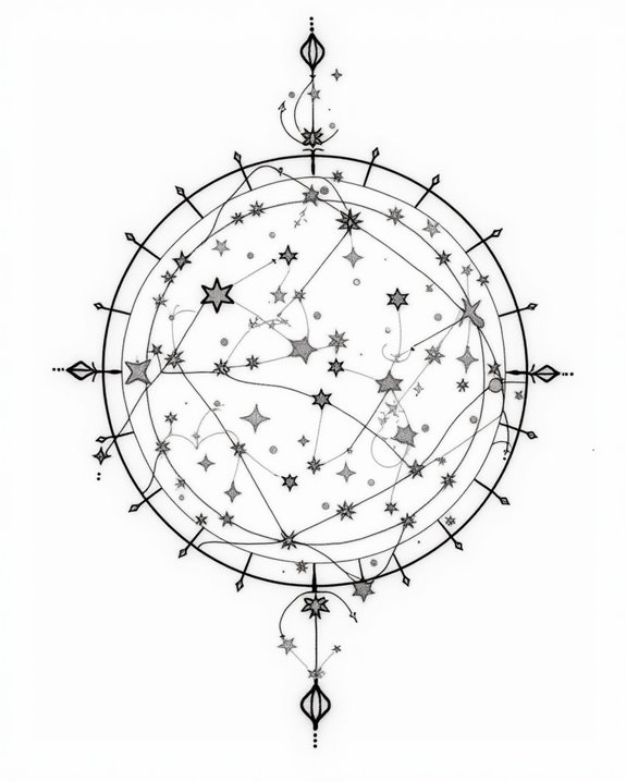 whimsical night sky tattoo