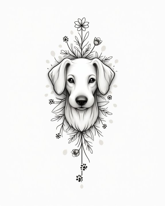 whimsical puppy paw trail