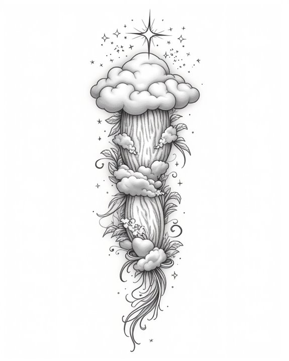 whimsical sky cloud art