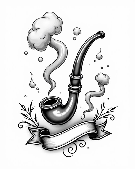 whimsical smoking cartoon bubble