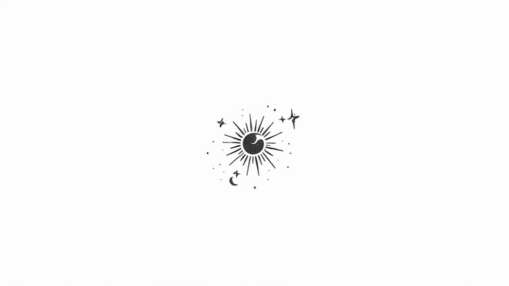 whimsical sun moon tattoos