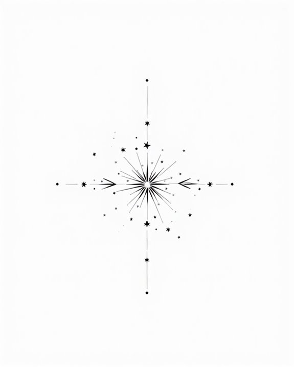 whimsical tiny star tattoos