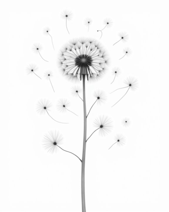 whispering dandelion flight