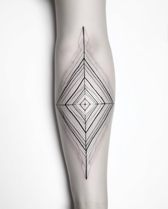 white accented geometric artistry