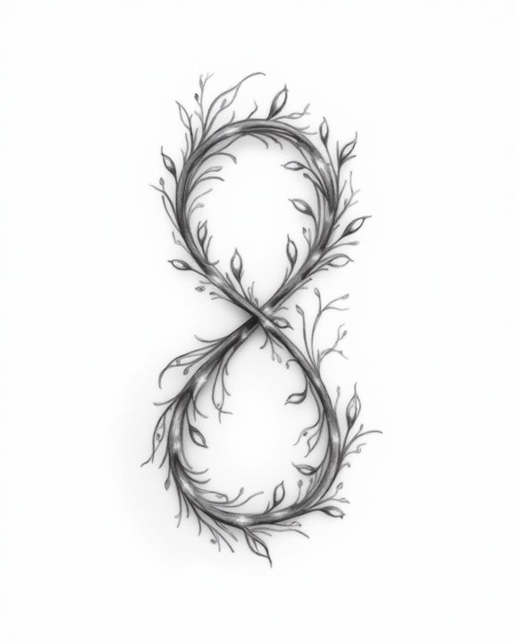 wind inspired spiritual infinity tattoos