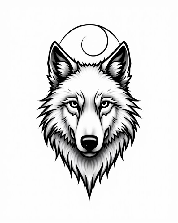 wolf crescent tribal strength