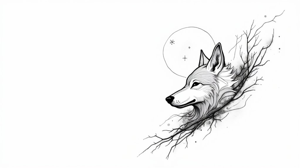 wolf themed tattoo inspiration